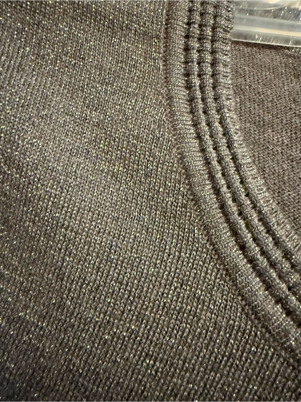 Banana Republic Shimmery Taupe Crewneck Cardigan size petite M - Picture 7 of 8